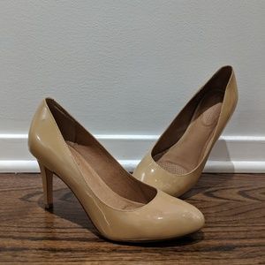 Corso Como Del Classic Nude Patent Leather Round Almond Toe Pumps 8.5